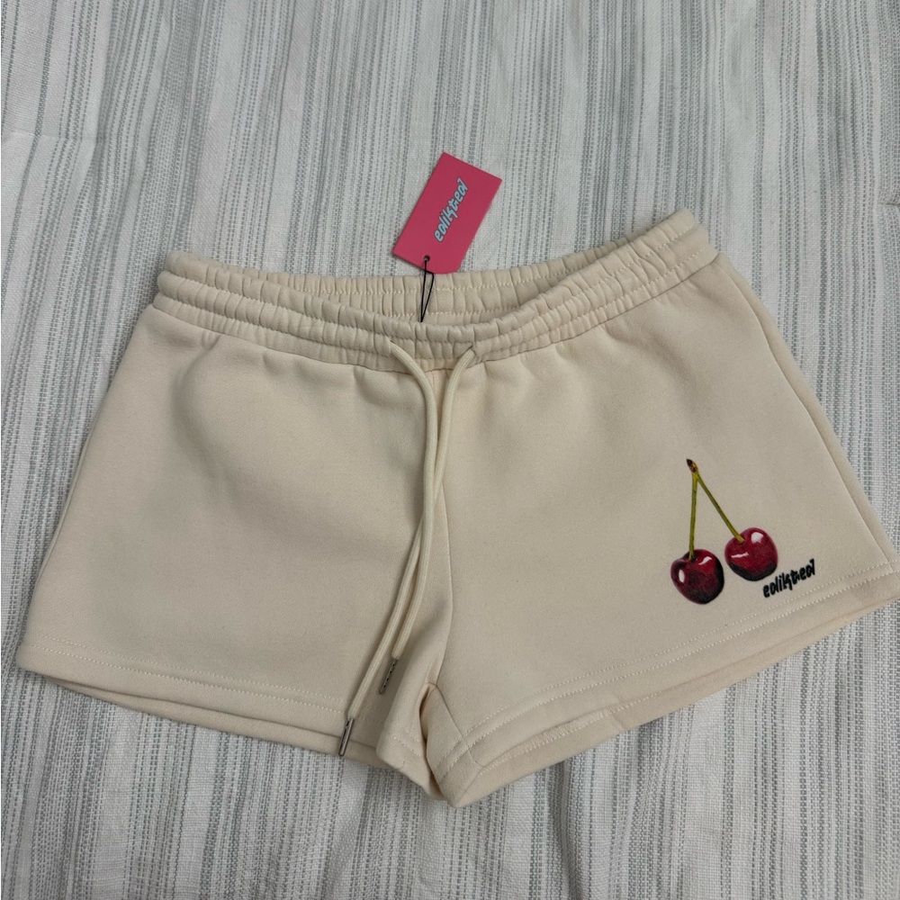Edikted cherry babe sweat shorts